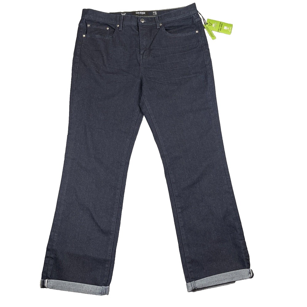 MBX Denim LA Jeans Men 36X32 Straight Fit Wisdom Blue Denim (meas. 38x32) NEW